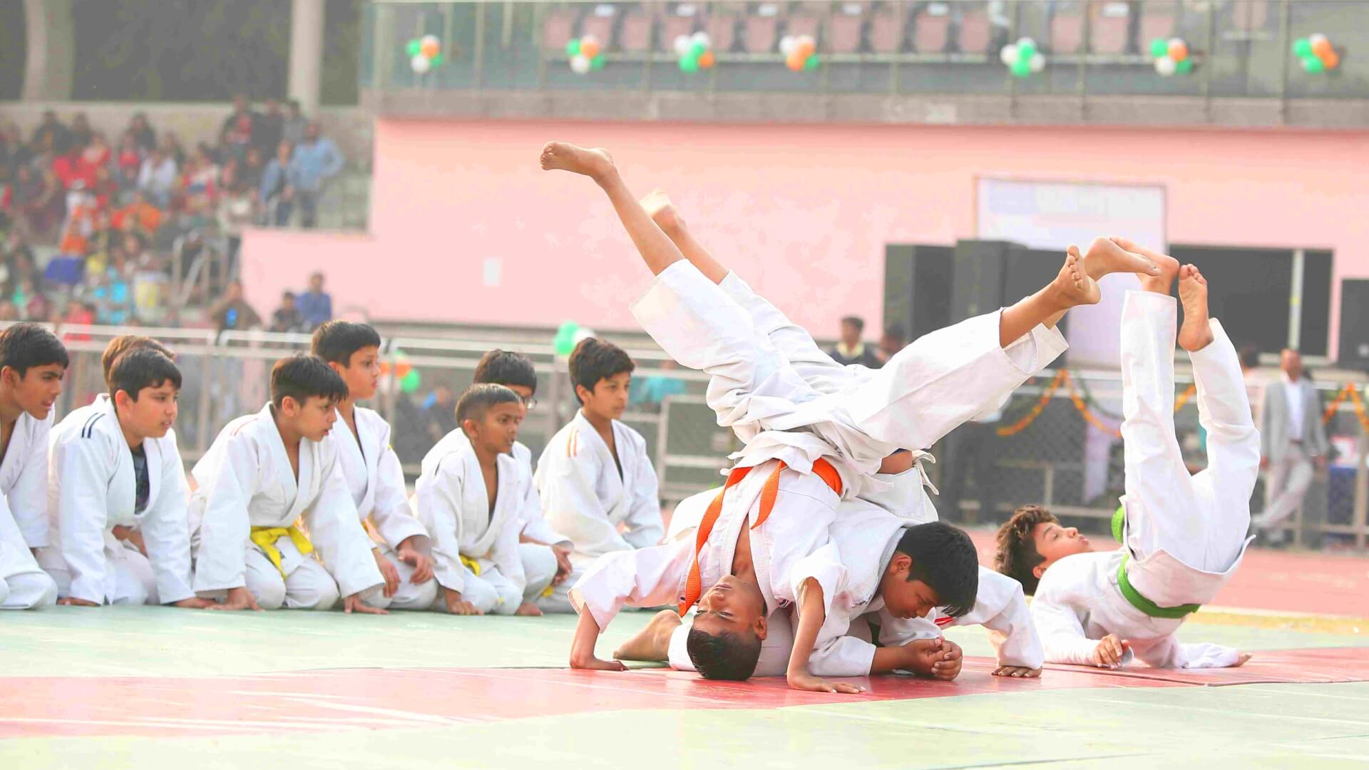 Group Karate Performance at Richmondd Global School Delhi